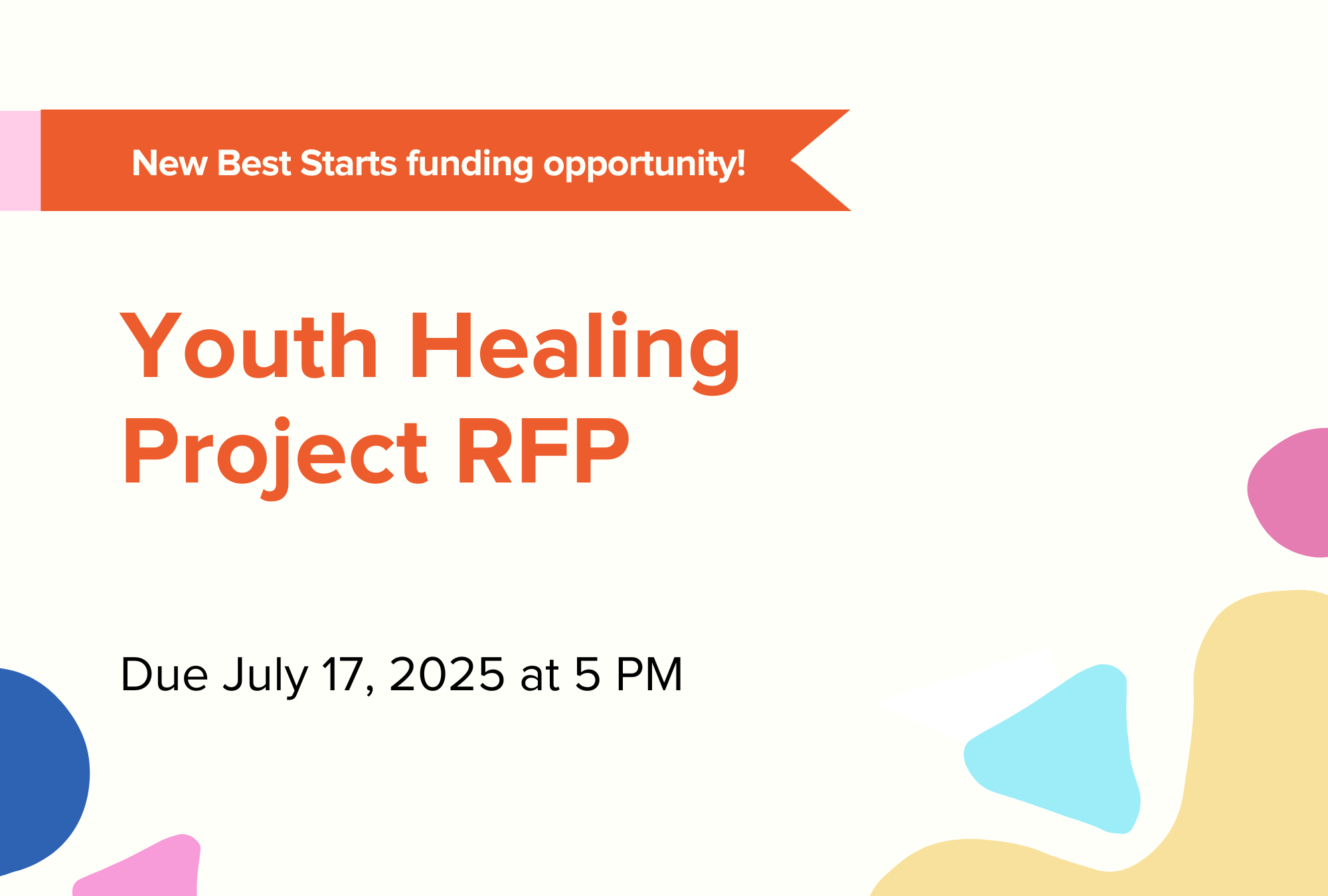 Now accepting applications for the Youth Healing Project – apply by July 17!